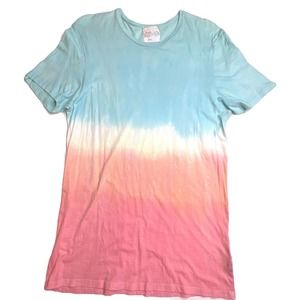 Ombre short sleeve crew neck t shirt